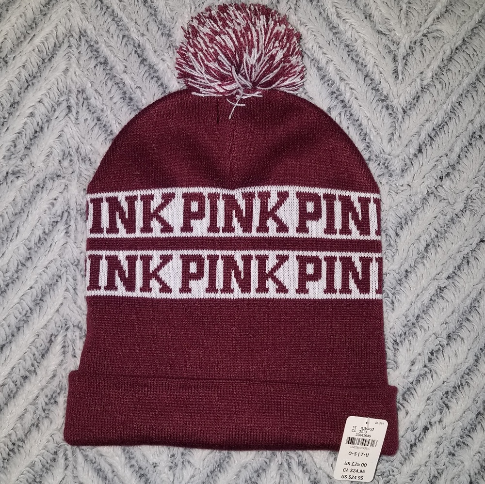 PINK by Victoria's Secret maroon beanie!